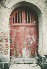 dilapidated door
