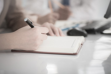 Business people discussing the charts and graphs showing the res