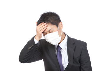 マスク／男性ビジネスマン