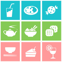 Food icons set great for any use. Vector EPS10.