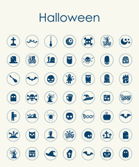 Set of halloween simple icons