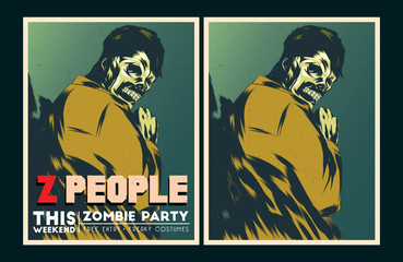 Zombie party invitation.