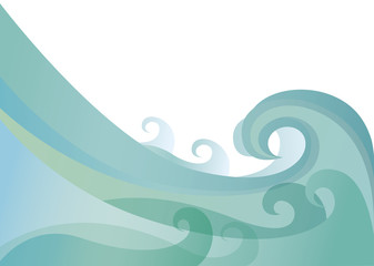 Light blue ocean waves background