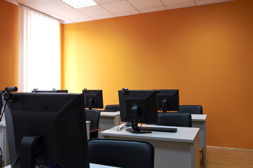 Fototapeta premium computer classroom interior