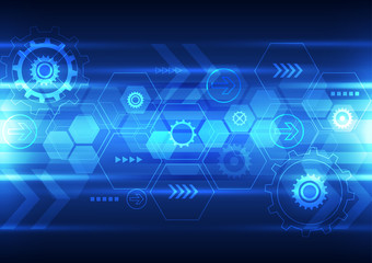 Abstract future technology design background, vector