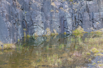 Rock face reflection