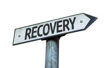 Recovery sign isolated on white background