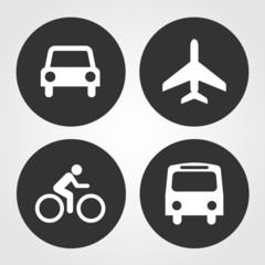 Transportation icons set great for any use. Vector EPS10.