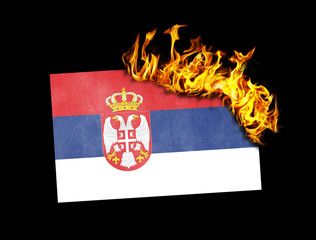 Flag burning - Serbia