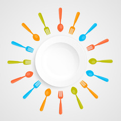 Plate on a white background