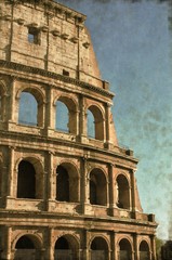 Fototapeta premium Colosseum in Rome, Italy - Vintage