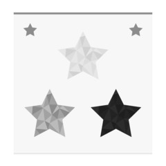 Obraz premium Geometric shape from triangles. Set of stars