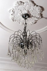 chandelier, classic, old, lighting, electricity, bulb, stucco,