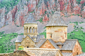 Fototapeta na wymiar Scenic Novarank monastery in Armenia, famous tourist destination