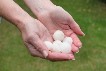 Hail in hands