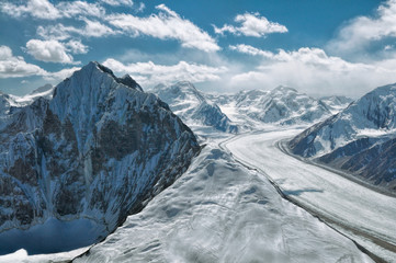 Fedchenko glacier in Tajikistan