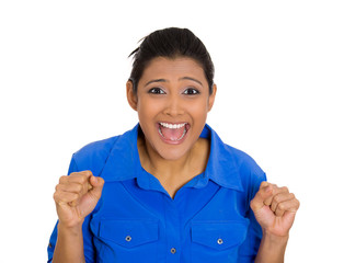 woman looking shocked surprised in full disbelief screaming 