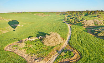 Ballooning over Israel - bird's eye view of Israel after the rai