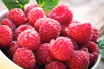 Close-up of raspberries