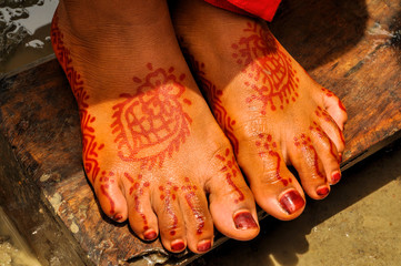 Henna on wedding in Bangladesh