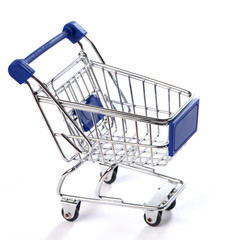 Shopping trolley isolated