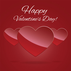 Beautiful Hearts For Valentine's Day Or Wedding Card.