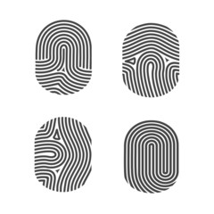 Fingerprints icon set