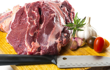 Carne fresca en bruto