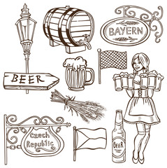 Czech beer and Bavarian drawing