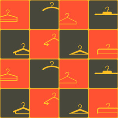 seamless background with hangers for your design