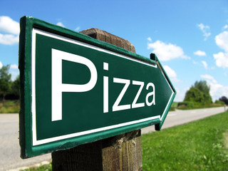 Obraz premium PIZZA road sign