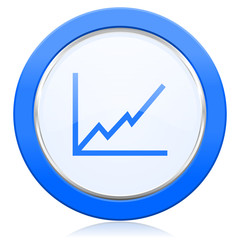 chart icon stock sign