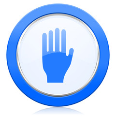 stop icon hand sign