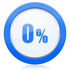 0 percent icon sale sign