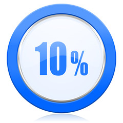 10 percent icon sale sign