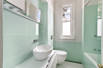 Naklejka na ściany i meble modern bathroom in luxury apartment