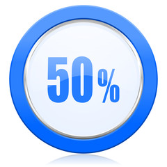 50 percent icon sale sign