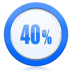 40 percent icon sale sign