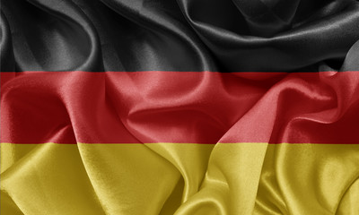 The Federal Republic of Germany, satin flag