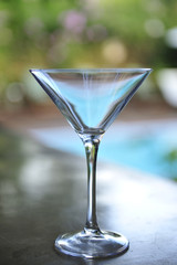 Empty martini glass