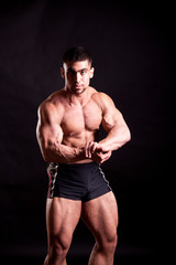 Fototapeta premium young bodybuilder posing