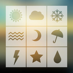 Vector weather icon set