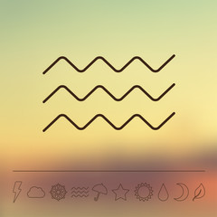 Naklejka premium Vector weather icon set