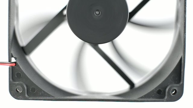 Computer fan on a white background