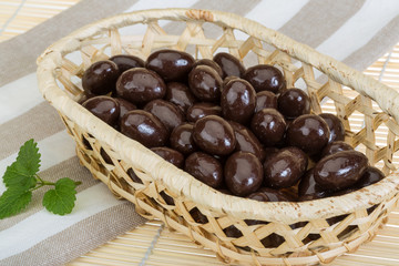 Almond in chocolate
