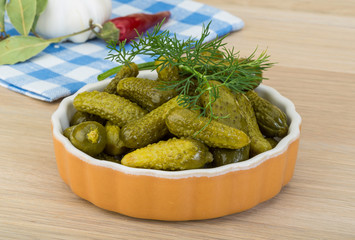 Marinated small cucumber