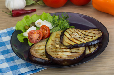 Grilled aubergine