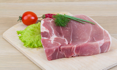 Raw pork meat