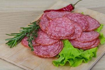 Sliced salami