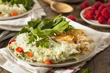 Healthy Spinach Egg White Omelette